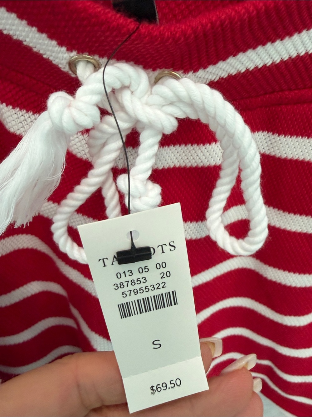 Talbots Red and White Striped Hoodie Top and Shorts Set❤️🤍 - Picture 5 of 9